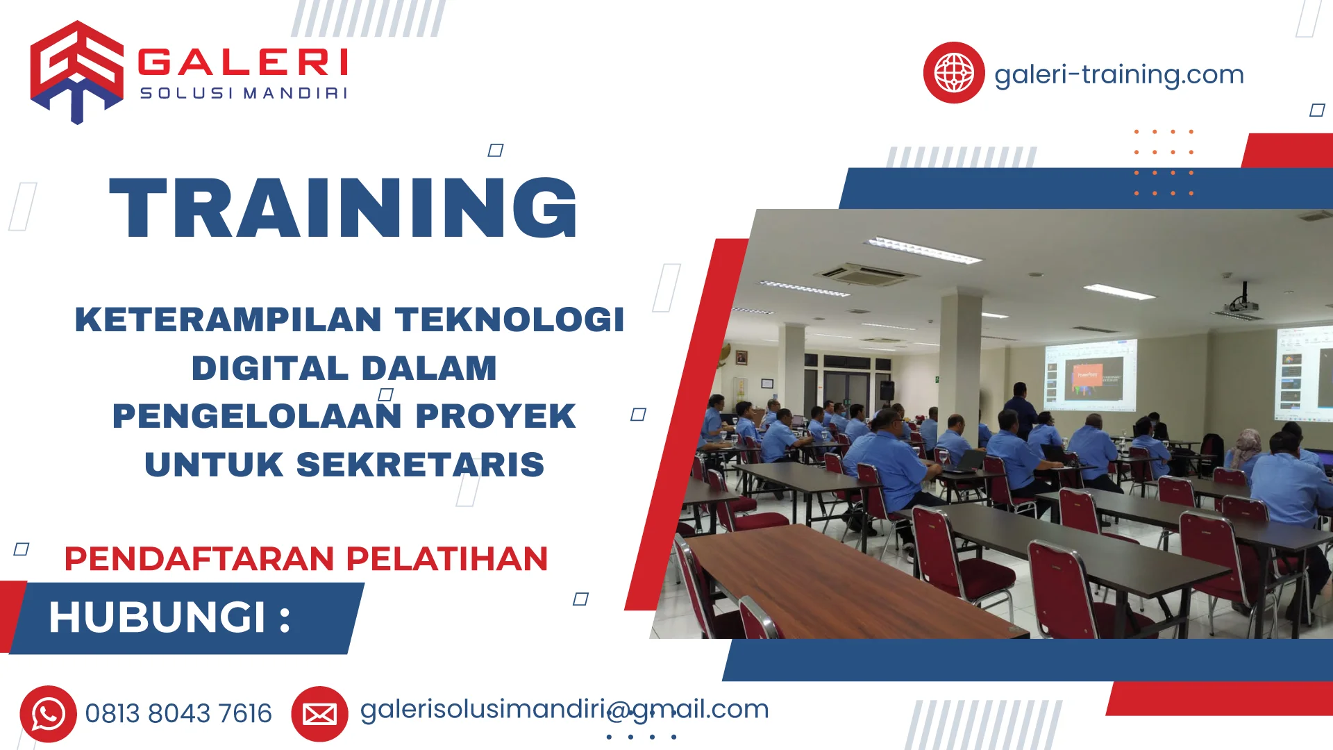 TRAINING KETERAMPILAN TEKNOLOGI DIGITAL DALAM PENGELOLAAN PROYEK UNTUK SEKRETARIS