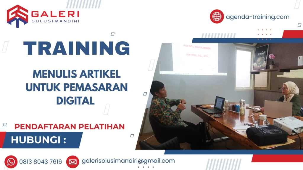 TRAINING MENULIS ARTIKEL UNTUK PEMASARAN DIGITAL