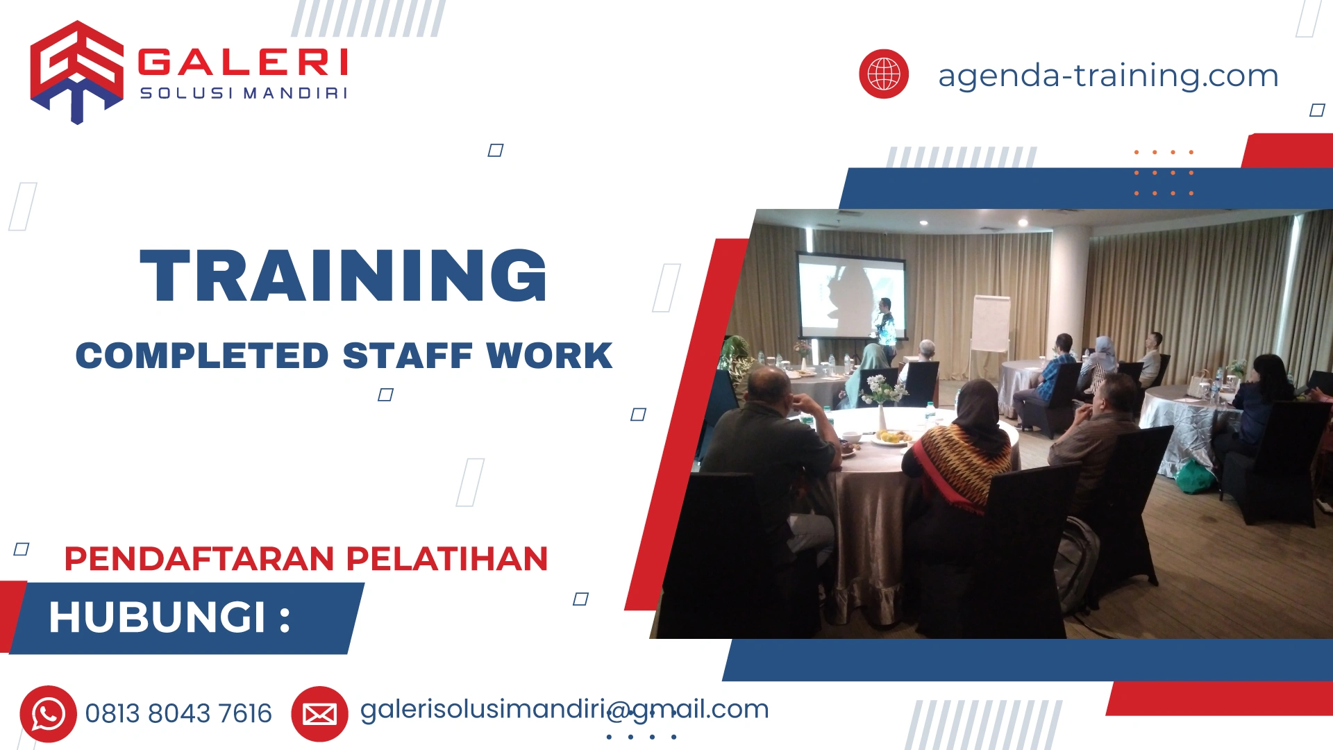 TRAINING COMPLETED STAFF WORK