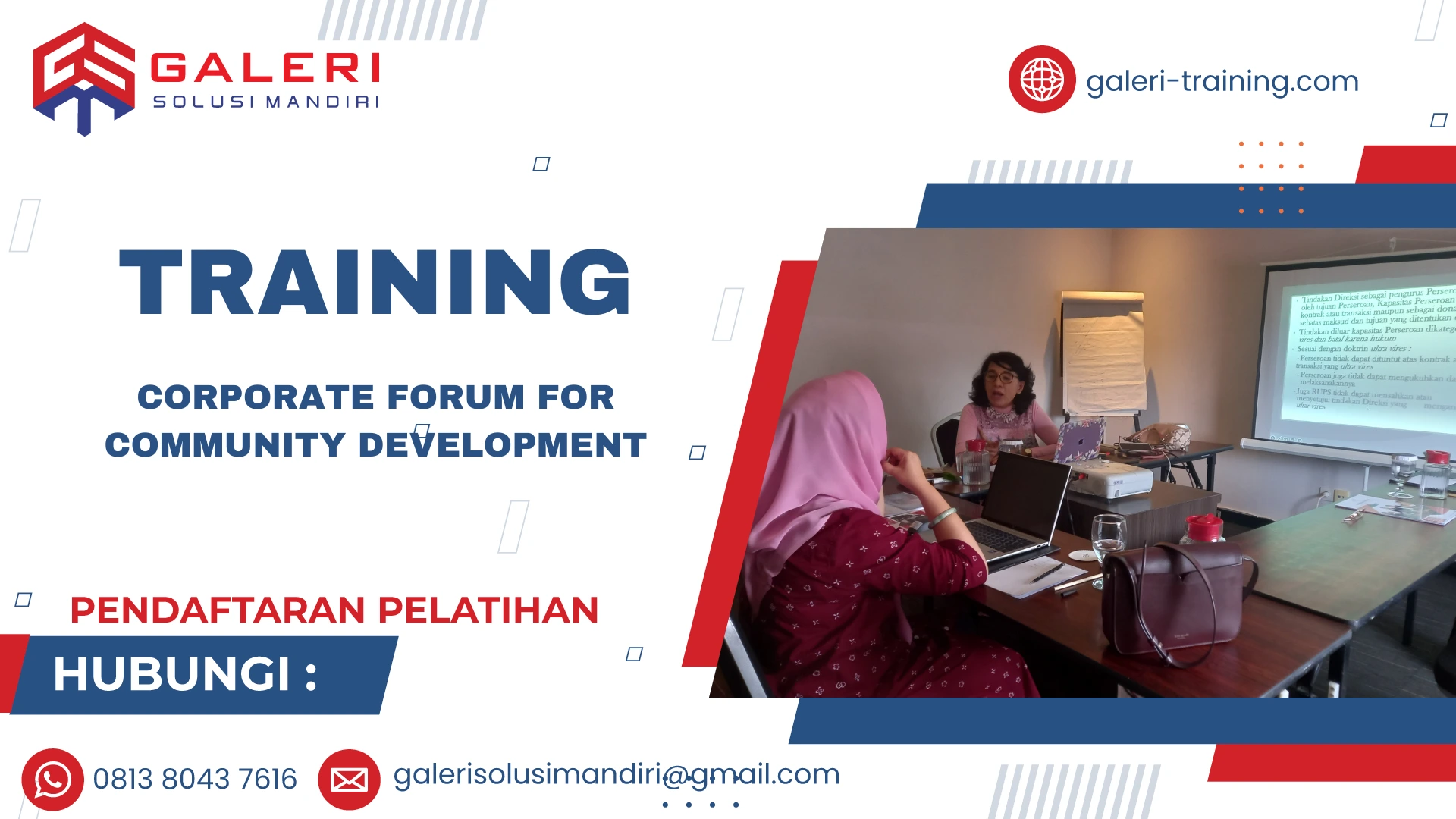 TRAINING CORPORATE FORUM FOR COMMUNITY DEVELOPMENT
